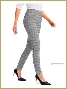 Women's Stretch Dress Pants High Waist Skinny Work Slacks 5 Pockets